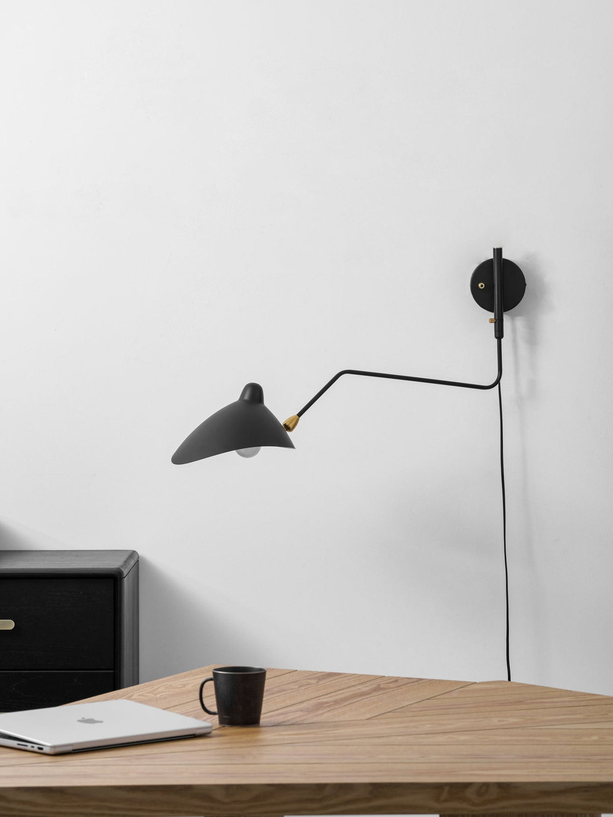 Adjustable Long Arm Metal Wall Sconce with Rotating Shade | Ventumra