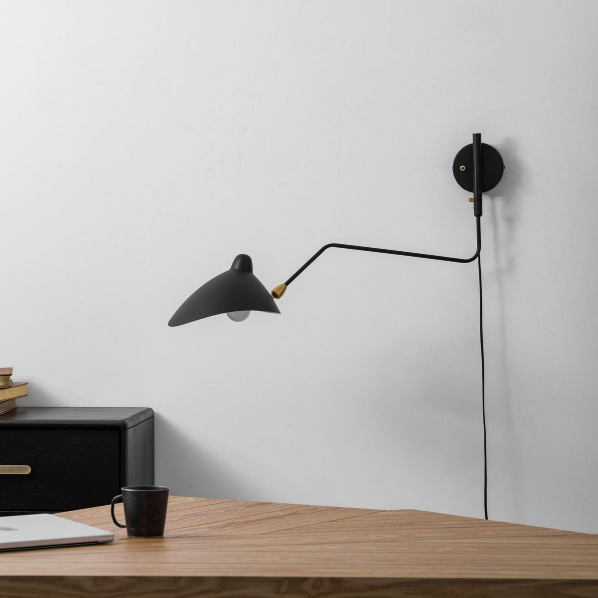 Adjustable Long Arm Metal Wall Sconce with Rotating Shade | Ventumra
