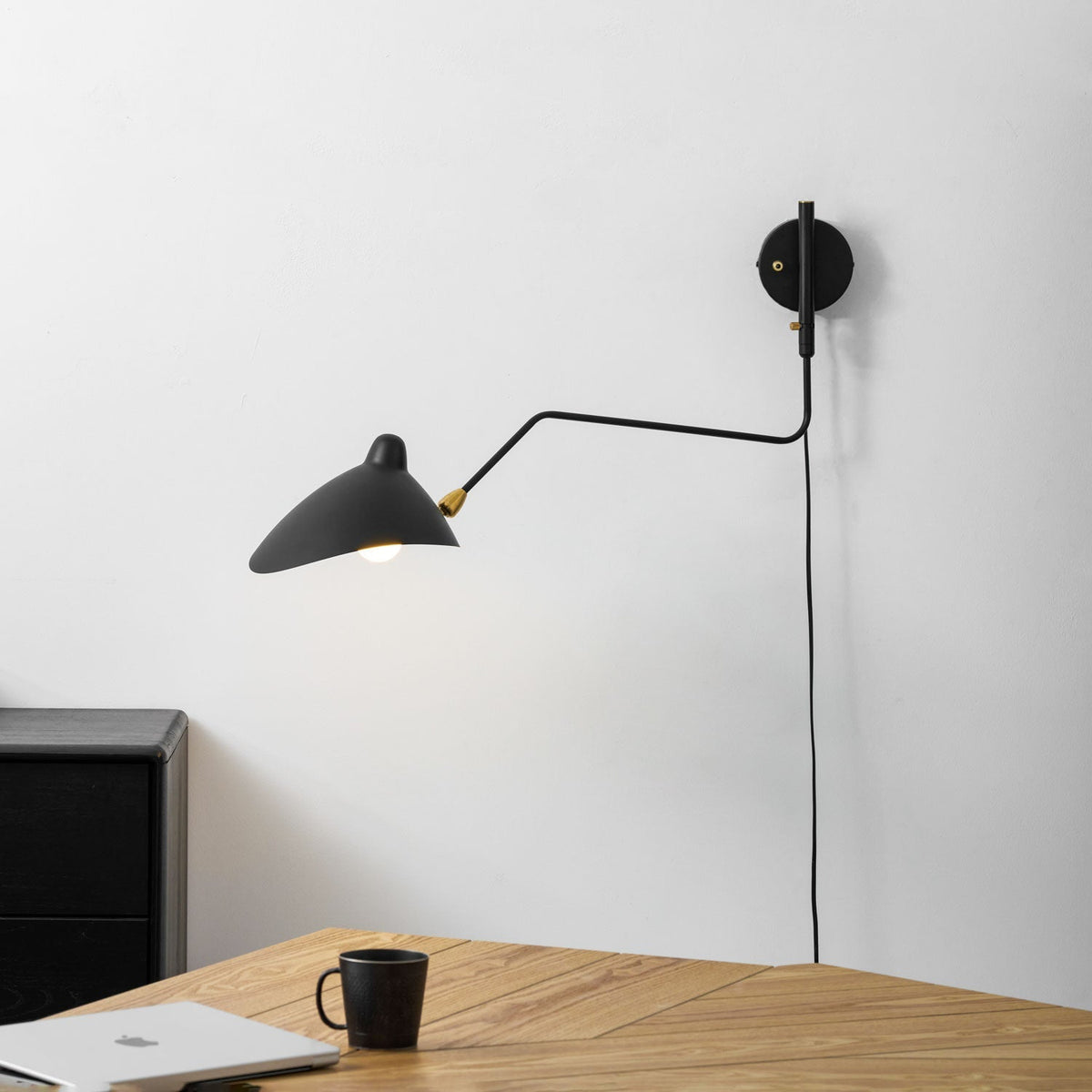 Adjustable Long Arm Metal Wall Sconce with Rotating Shade | Ventumra