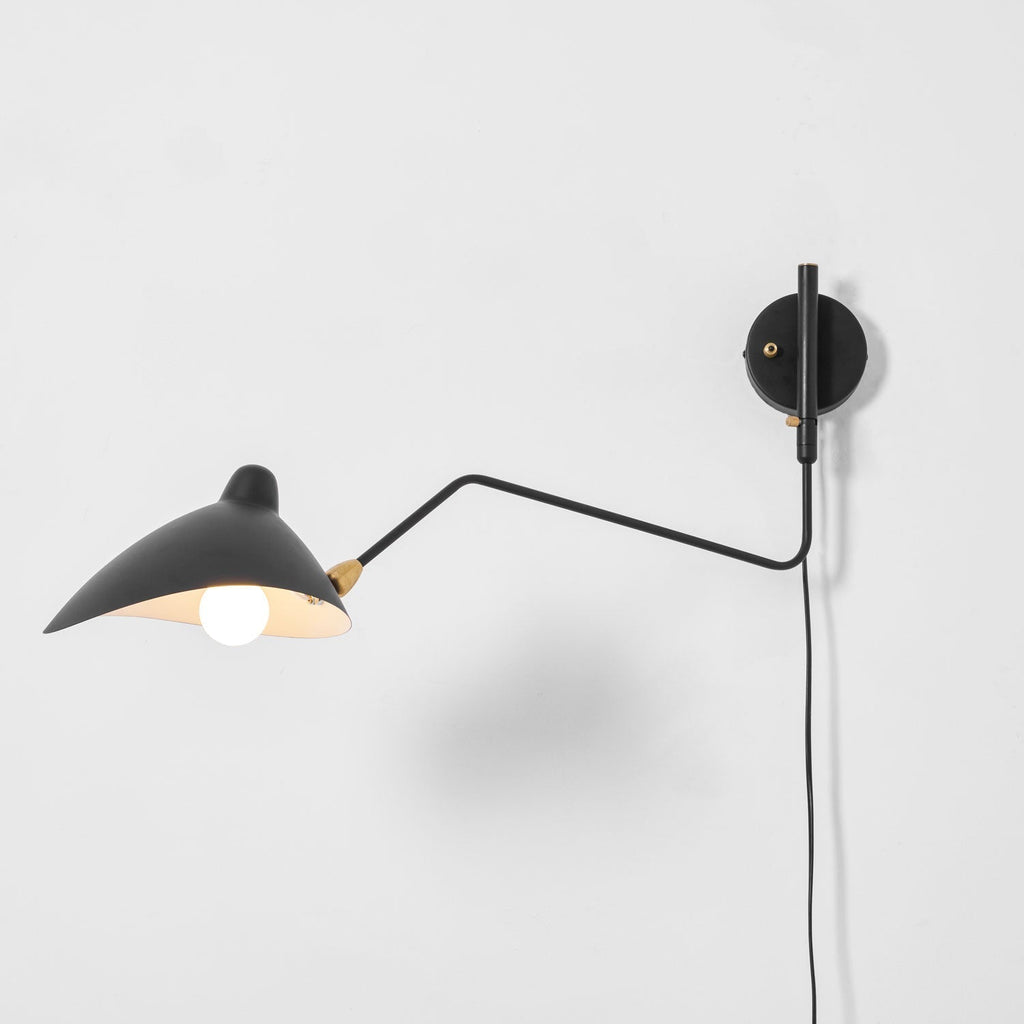 Adjustable Long Arm Metal Wall Sconce with Rotating Shade | Ventumra