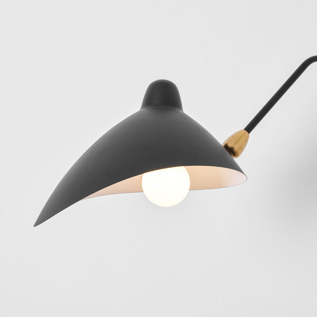 Adjustable Long Arm Metal Wall Sconce with Rotating Shade | Ventumra