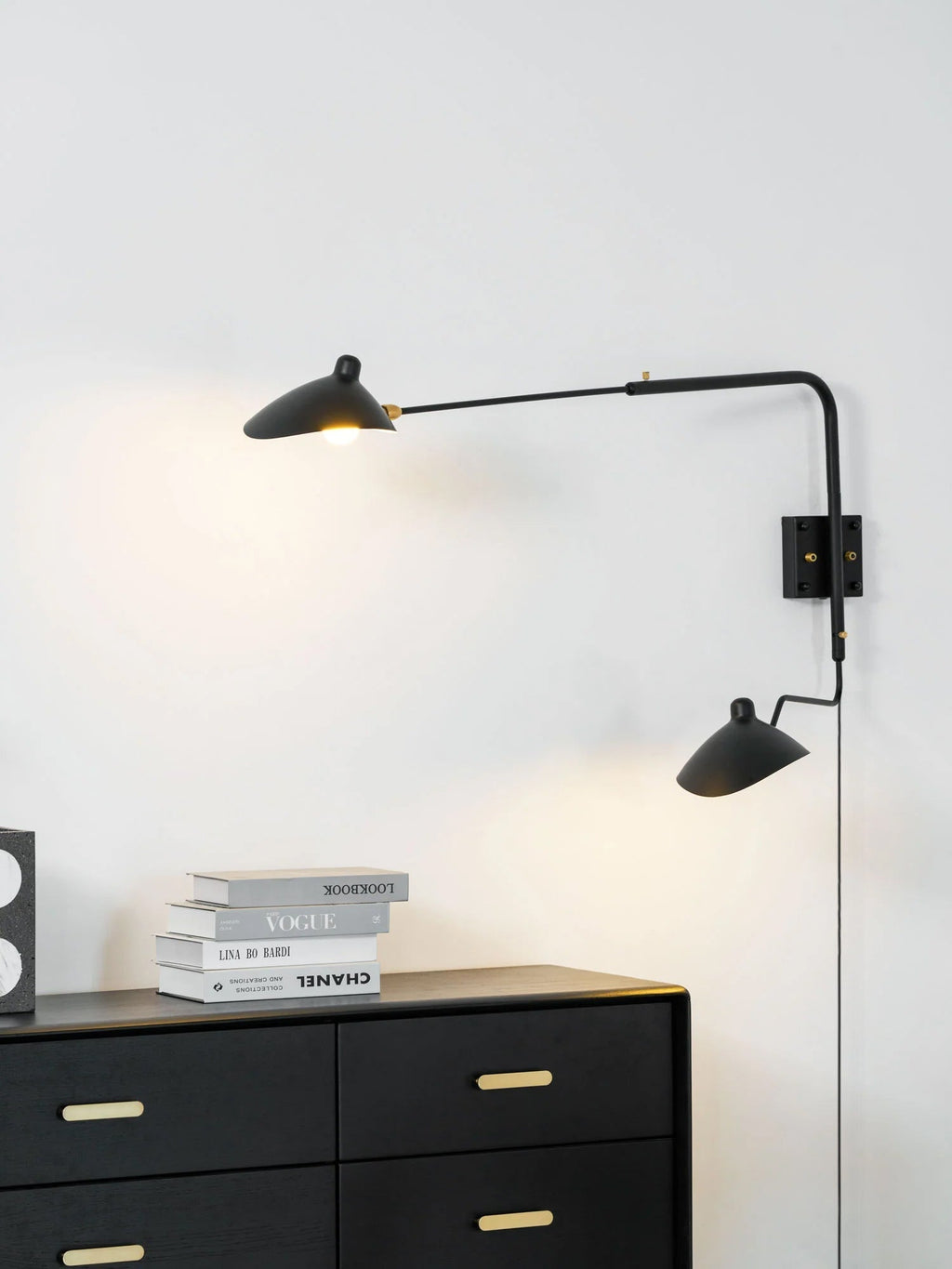 Adjustable Long Arm Metal Wall Sconce with Rotating Shade | Ventumra