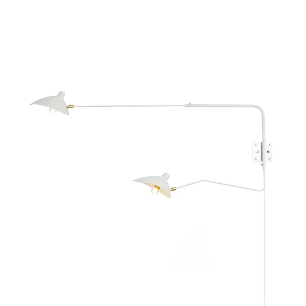 Adjustable Long Arm Metal Wall Sconce with Rotating Shade | Ventumra