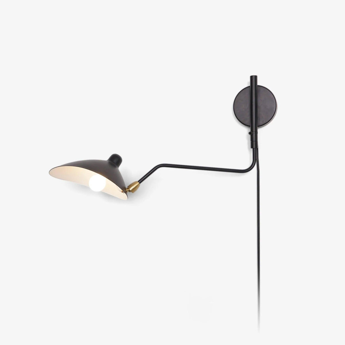 Adjustable Long Arm Metal Wall Sconce with Rotating Shade | Ventumra