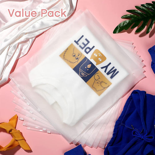20-Pack Frosted EVA Zip Storage Bags With Ventilation Holes For Clothes And Accessories | Ventumra