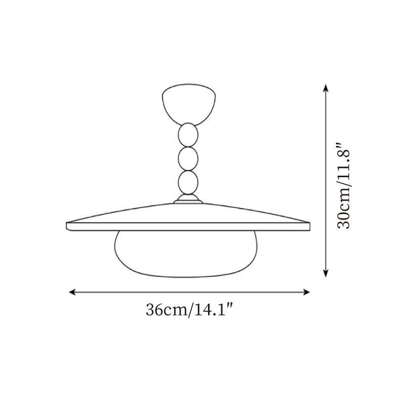 Muto Ceiling Light Walnut Color & White Imitation Alabaster | ventumra