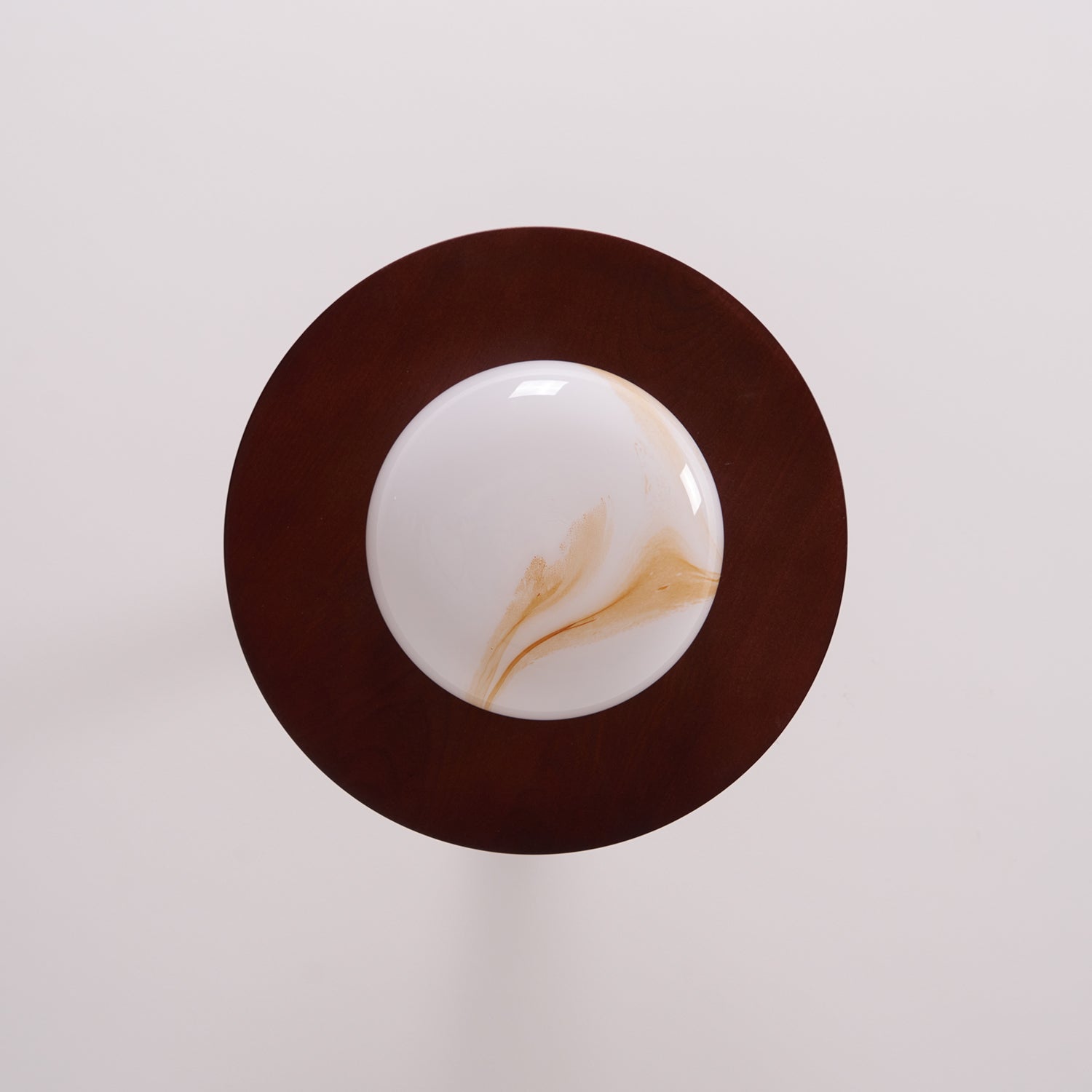 Muto Ceiling Light Walnut Color & White Imitation Alabaster | ventumra