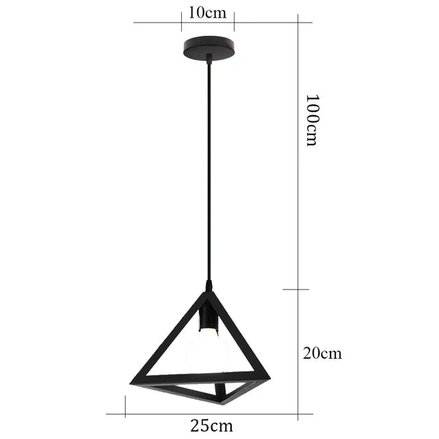 FerraVane Vintage Iron Pendant Lamp For Living Spaces