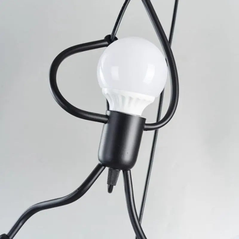 JoyGlimmer Doll Shaped Pendant Light Retro Style Decor