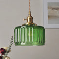 NovaCrest Vintage Crystal Glass Cylinder Pendant Lamp Adjustable