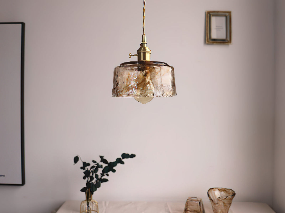 Amber Artisan Glass Pendant Light | Ventumra