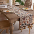Caminho de mesa Heritage Looms com elegante motivo floral e de pássaros