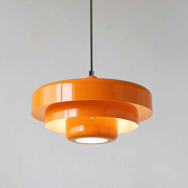 Ardena Nordic Layered Pendant Light in Green and Orange