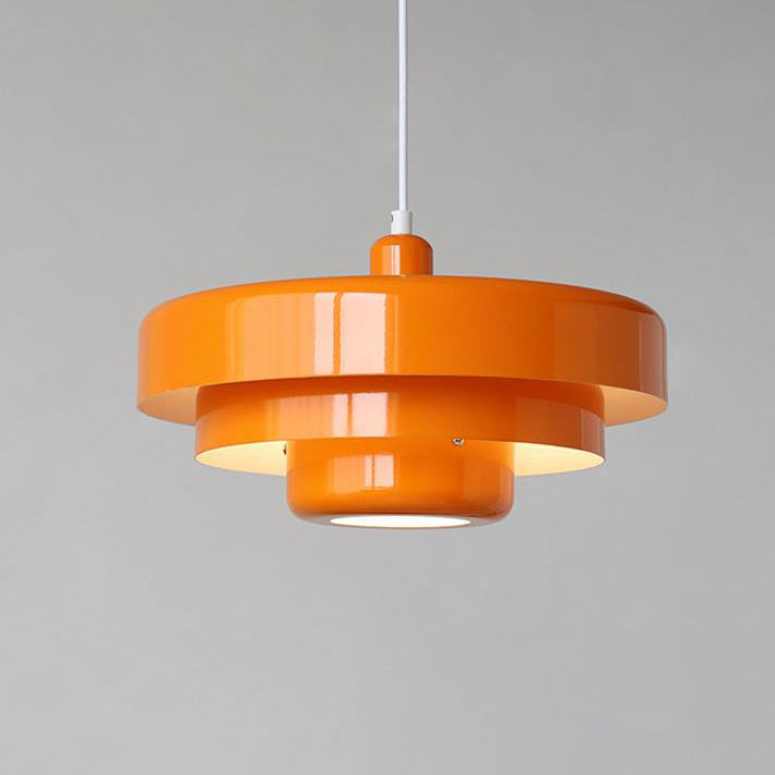 Ardena Nordic Layered Pendant Light in Green and Orange