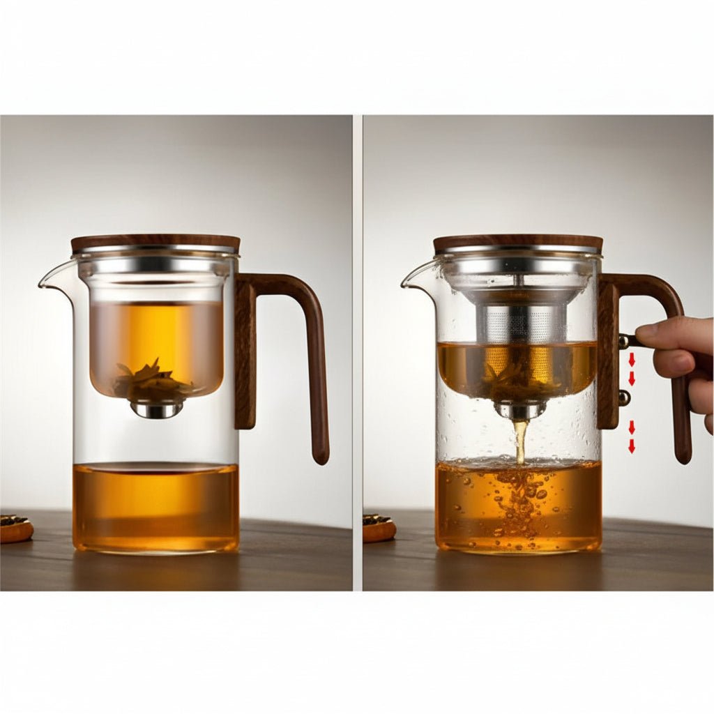 Dzbanek do herbaty Tea Bliss — żaroodporna plastikowa konstrukcja, sitko ze stali nierdzewnej