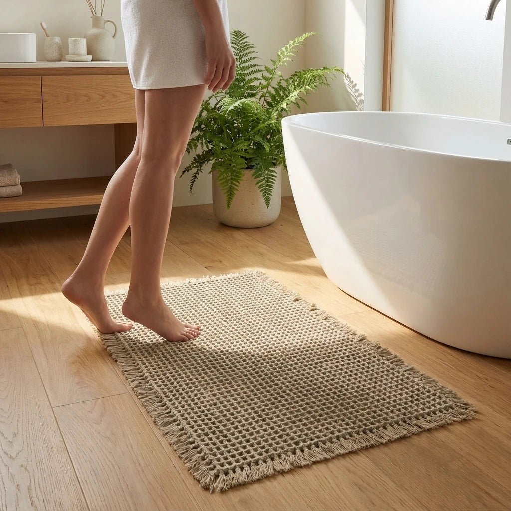 NexaStep Quick-Dry Bath Mat — Ultra-Absorbent Waffle Surface