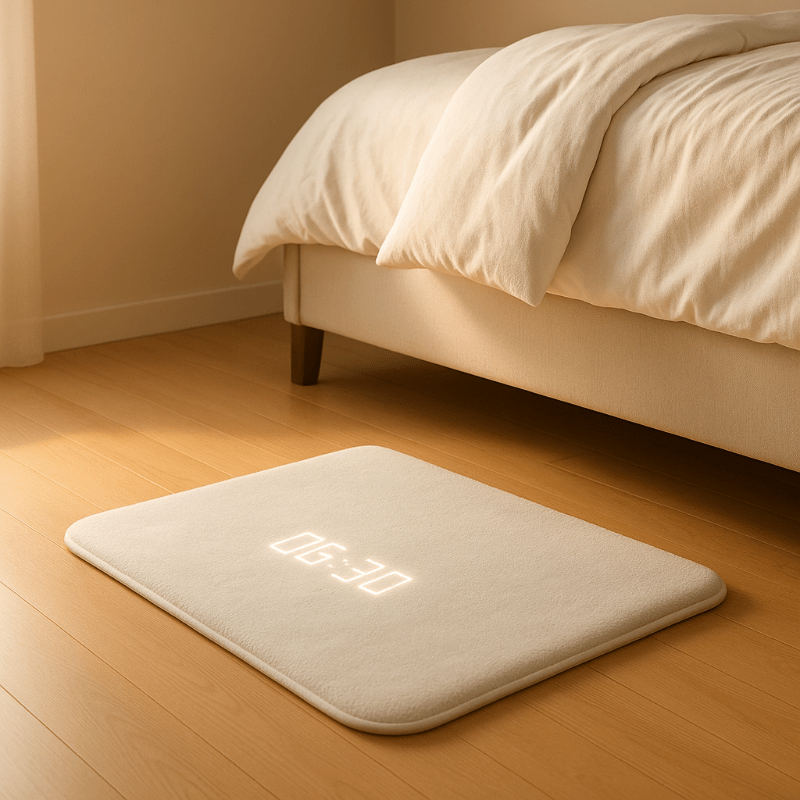 FloorPulse Carpet Alarm Clock — Pressure Sensor, Automatic Shutoff on Foot Contact