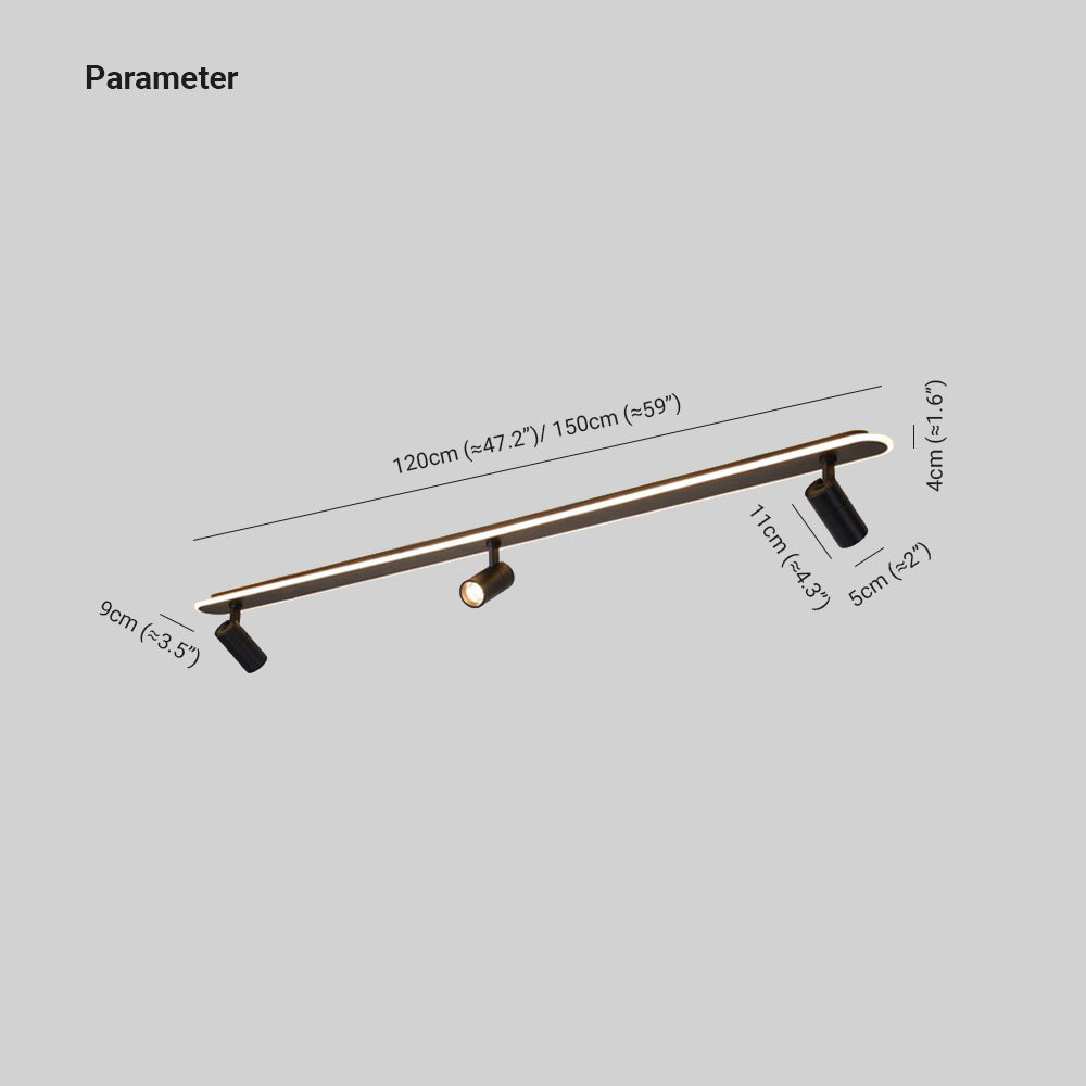 Aim Ceiling Light 120/150 cm Spotlight for Hallway & Living Room | ventumra