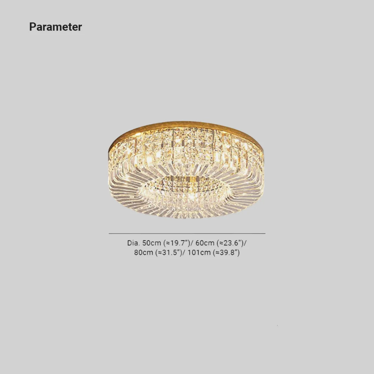 Kristy Luxury Flush Mount Metal/Crystal Ceiling Light | ventumra