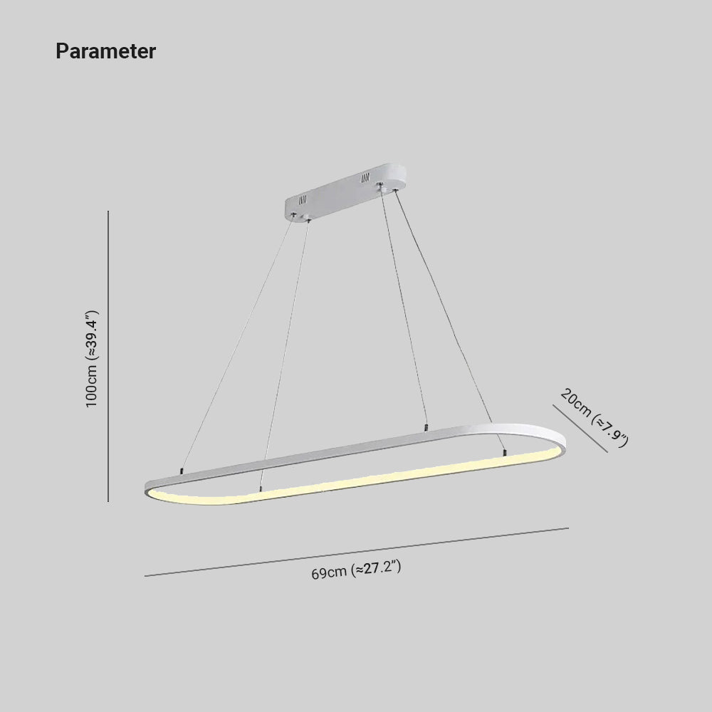 Junel Minimalist Oval Interior Hanging Pendant Light | ventumra