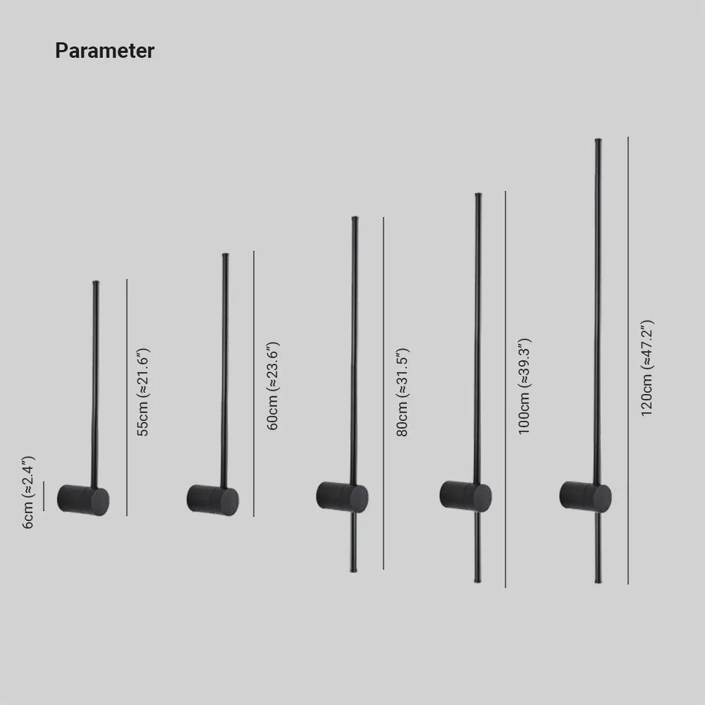 Arisha Modern Minimalist LED Wall Reading Lamp, Black | ventumra