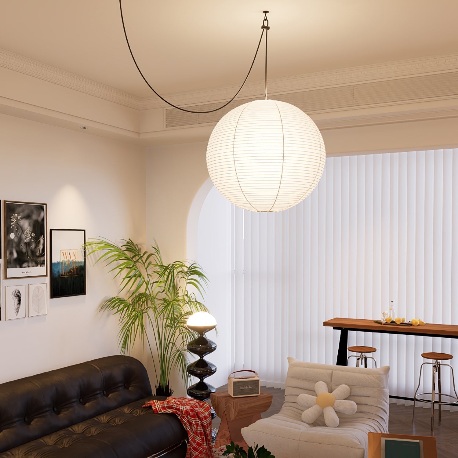 Sylin Pendant Swag Light Mulberry Silk | ventumra
