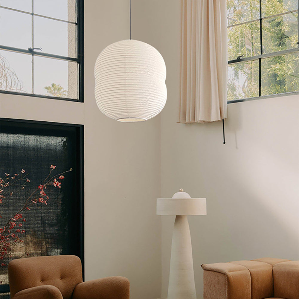 Lyra Washi Paper Mini Pendant Light With Soft Glow by SereneLume