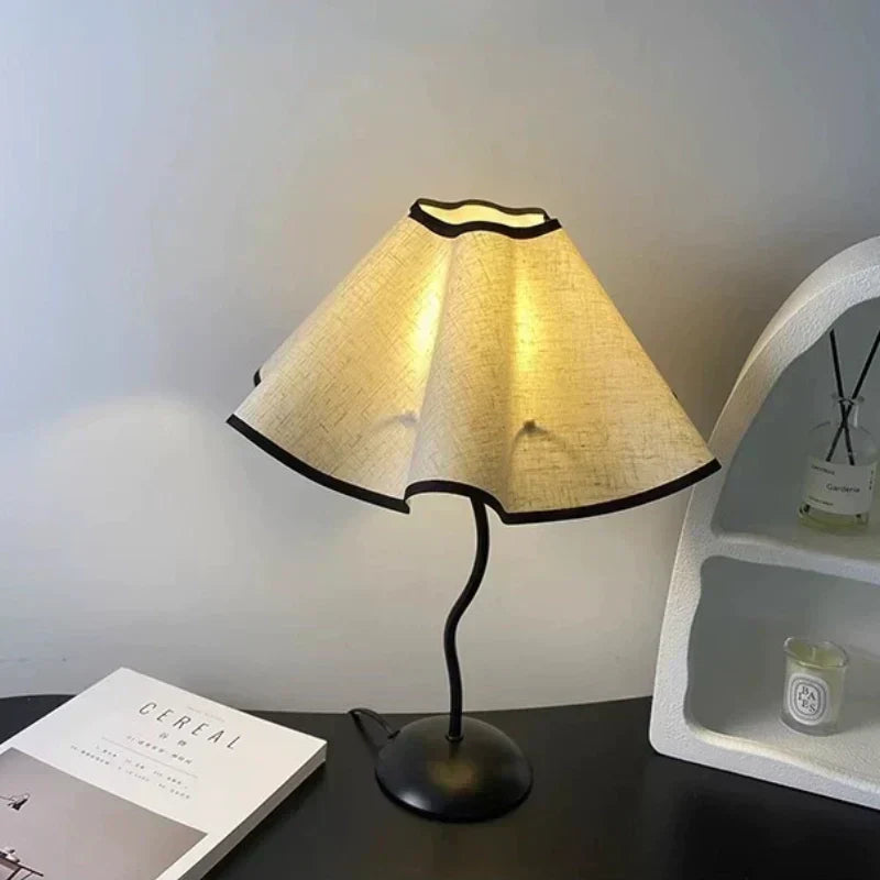 SylvaWave Table Lamp Handcrafted Wavy Desk Light Soft Glow