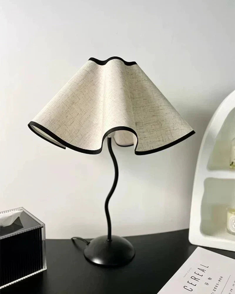 SylvaWave Table Lamp Handcrafted Wavy Desk Light Soft Glow