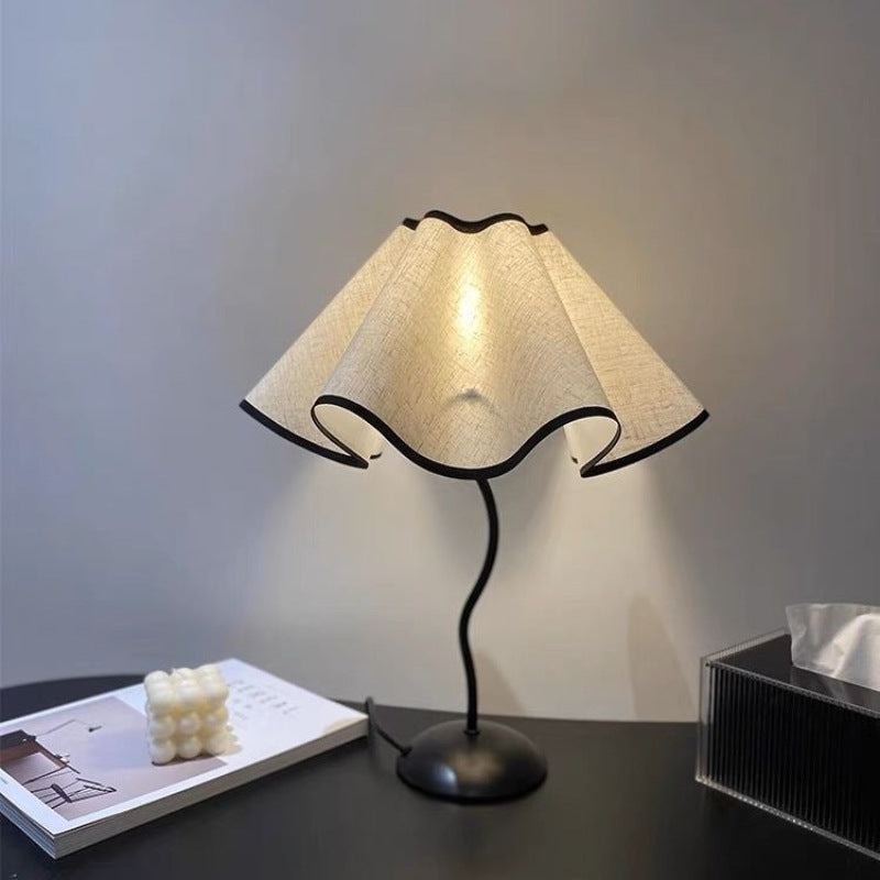 SylvaWave Table Lamp Handcrafted Wavy Desk Light Soft Glow