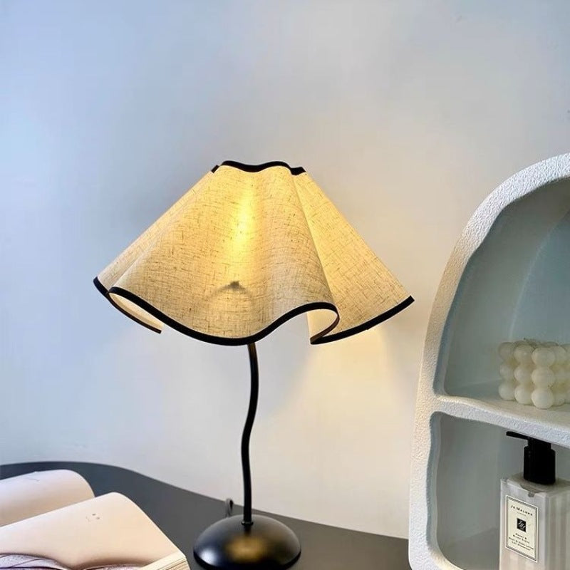 SylvaWave Table Lamp Handcrafted Wavy Desk Light Soft Glow