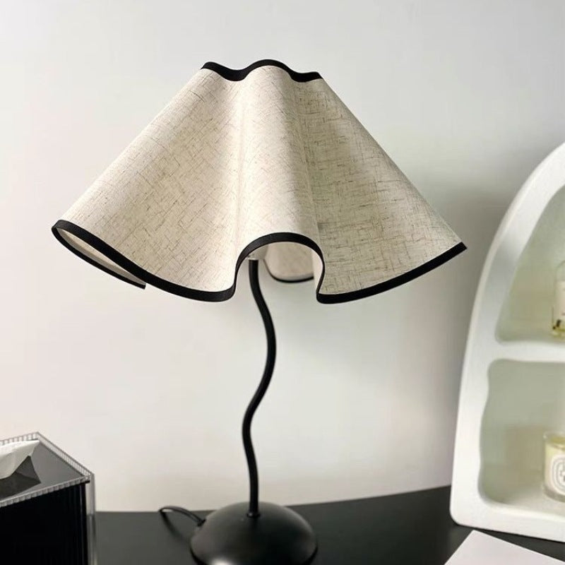 SylvaWave Table Lamp Handcrafted Wavy Desk Light Soft Glow