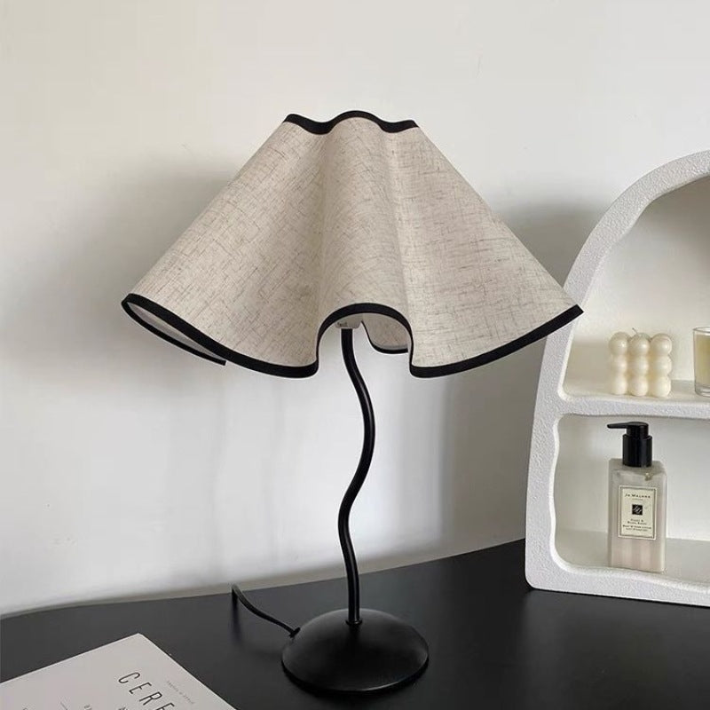 SylvaWave Table Lamp Handcrafted Wavy Desk Light Soft Glow