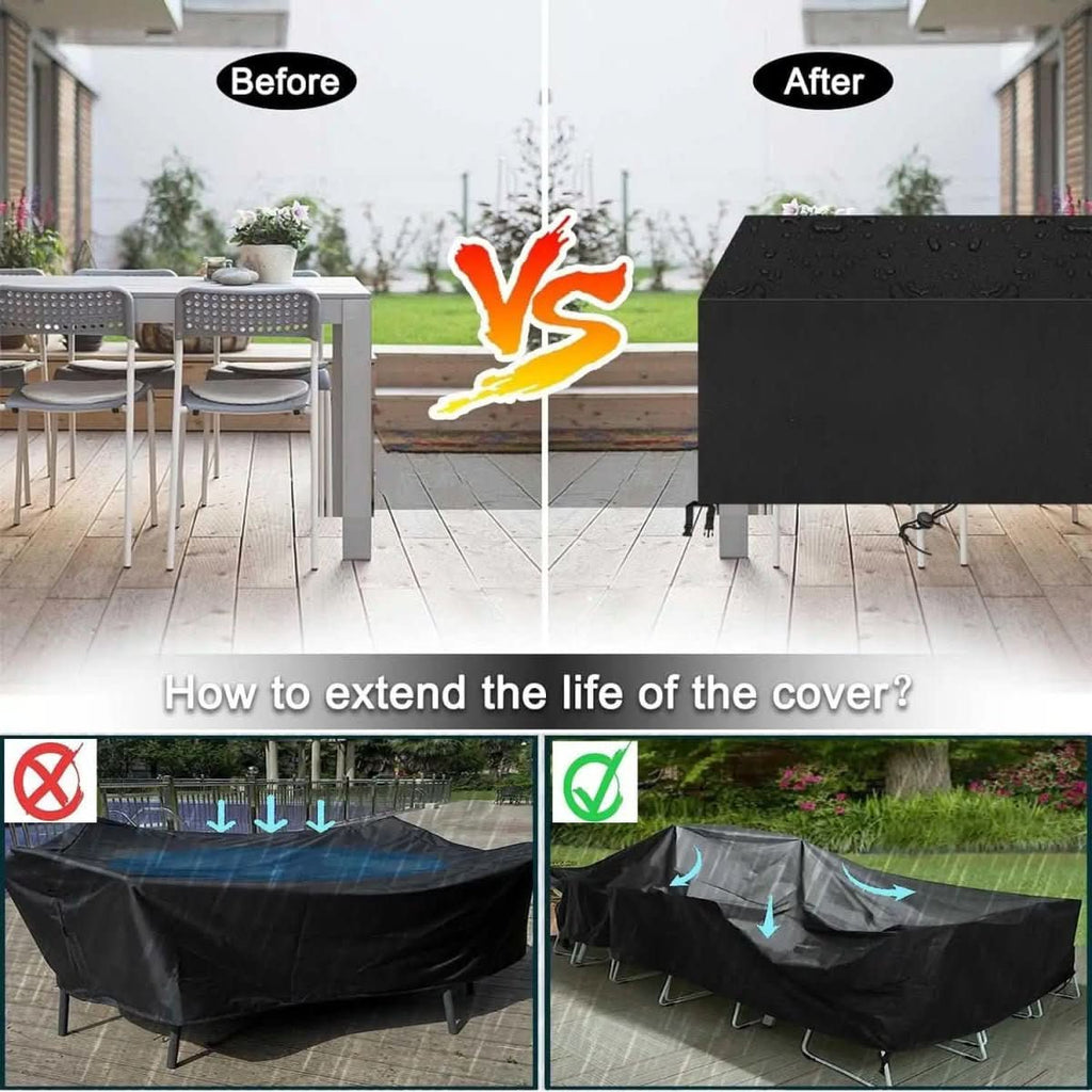 Coberturas para Mobiliário de Jardim BreezeGuard para Todas as Condições Meteorológicas — Proteção Contínua contra Chuva e Detritos