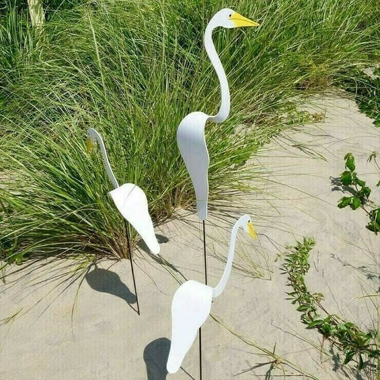 פסל מתכת צף לגינה WhirlWing בצורת ציפור — מונע ברוח