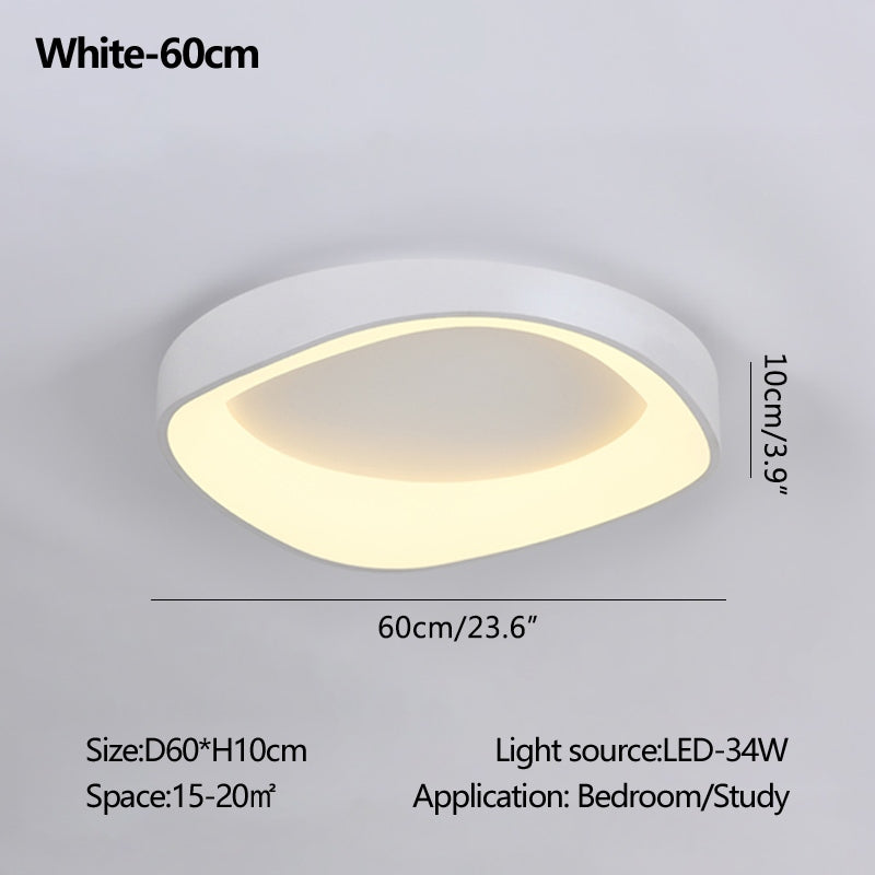 Nordic Inspired Acrylic Circle Ceiling Light For Bedroom | Ventumra