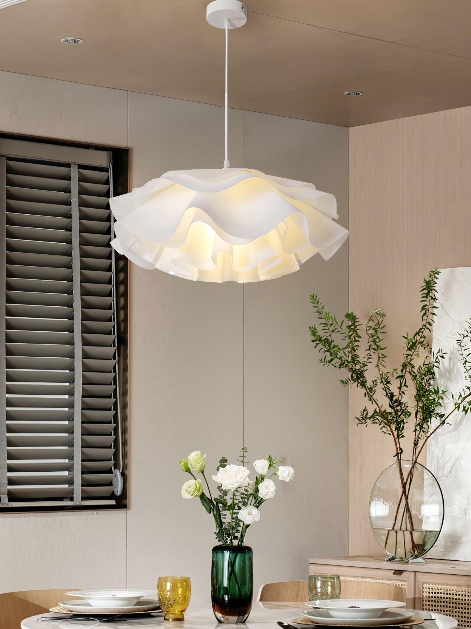 BloomHalo White Flower LED Pendant Light for Home Decor