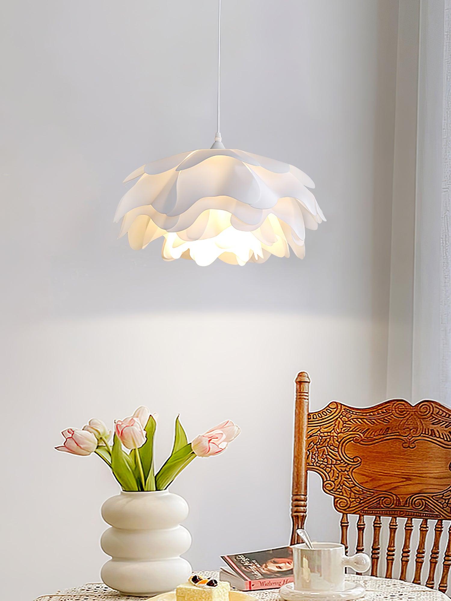 BloomHalo White Flower LED Pendant Light for Home Decor