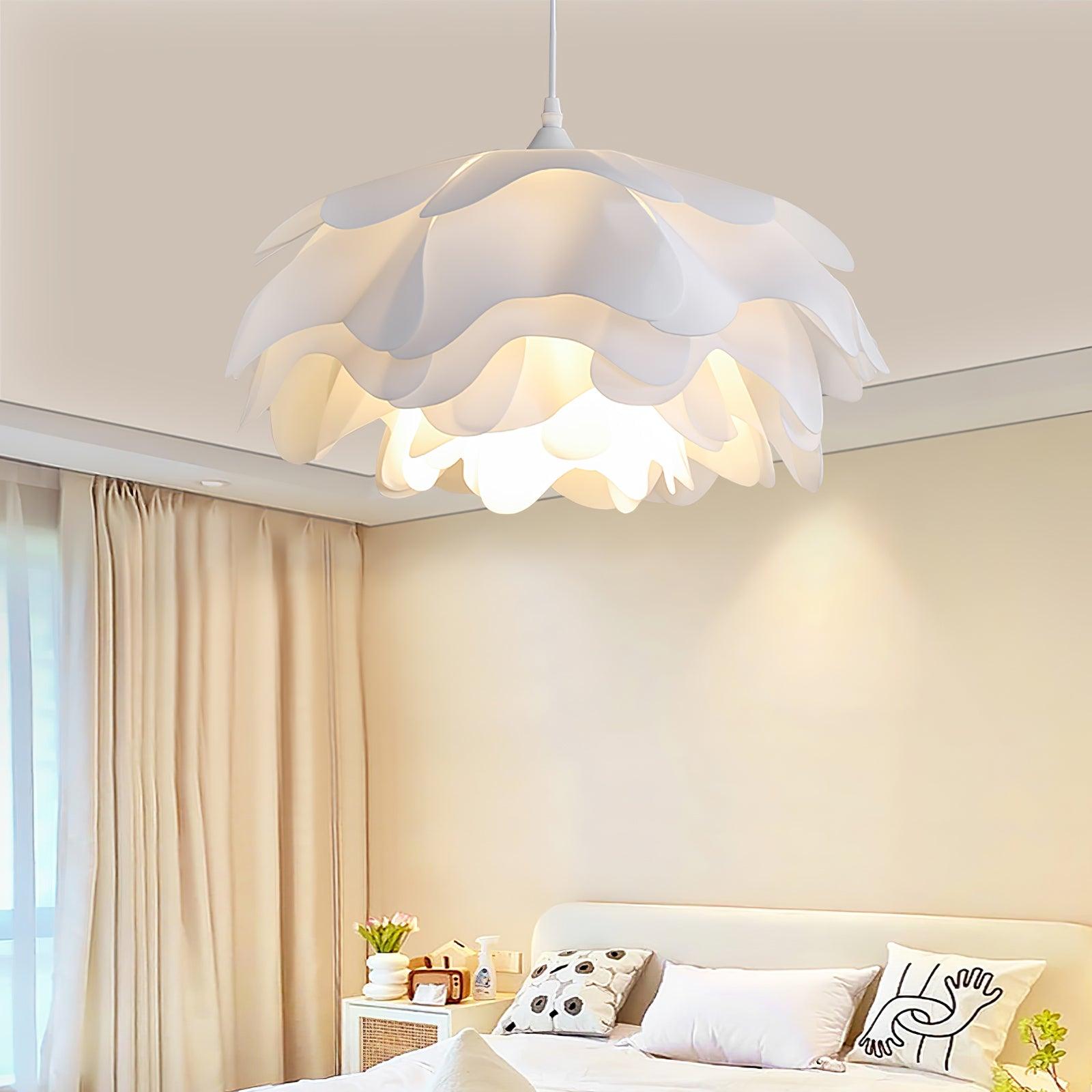 BloomHalo White Flower LED Pendant Light for Home Decor
