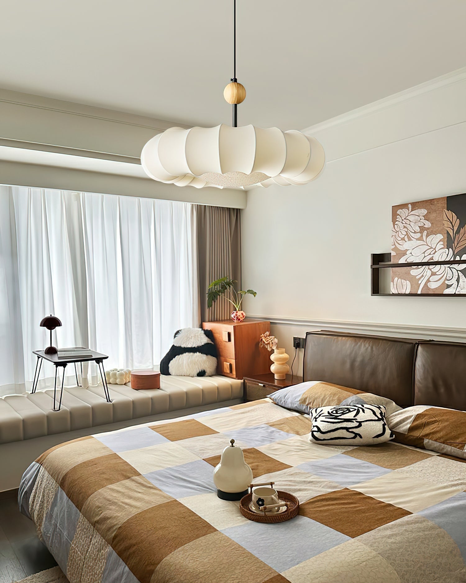 NovaVeil Pendant Light With Soft Veil Glow For Cozy Interiors