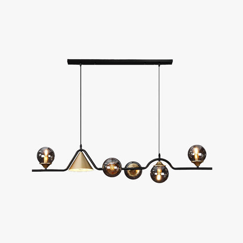 Arisha Modern LED Pendant Light Black/Gold Glass Living Room/Bedroom - Neutralighting
