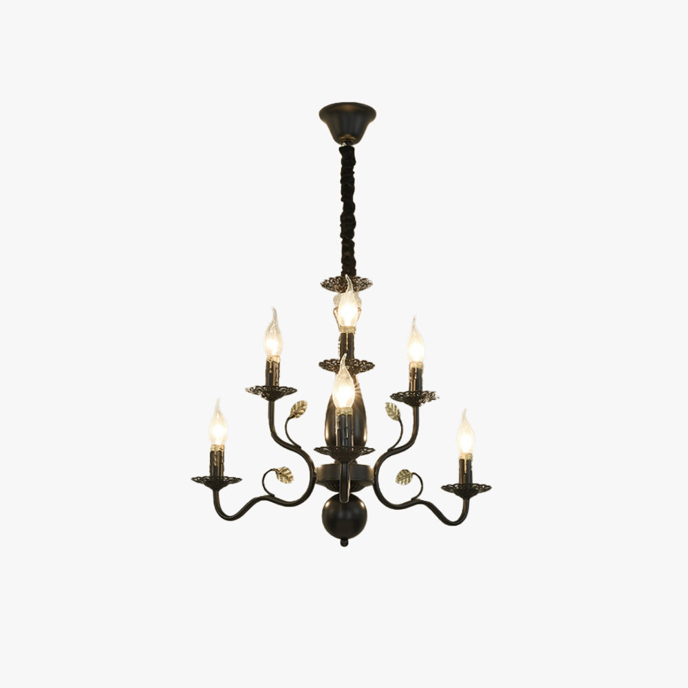 Silva Chandelier Rustic Glass Living Room Bedroom - Neutralighting