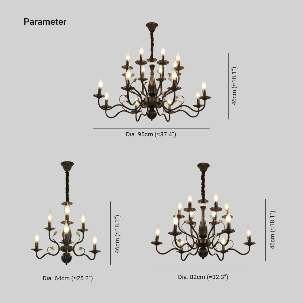 Silva Chandelier  Rustic Glass Living Room Bedroom | ventumra