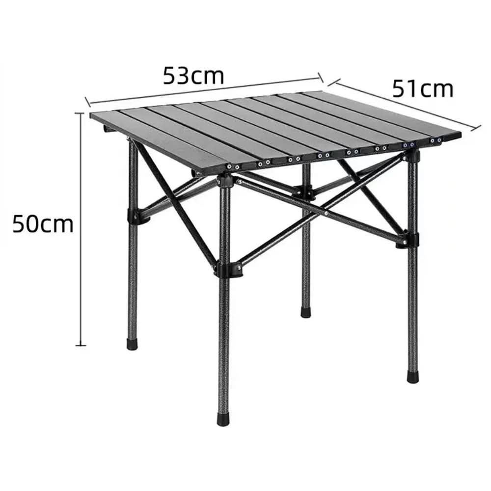 SummitFlex Foldable Camping Table — Reinforced X Frame, Heat Resistant Surface