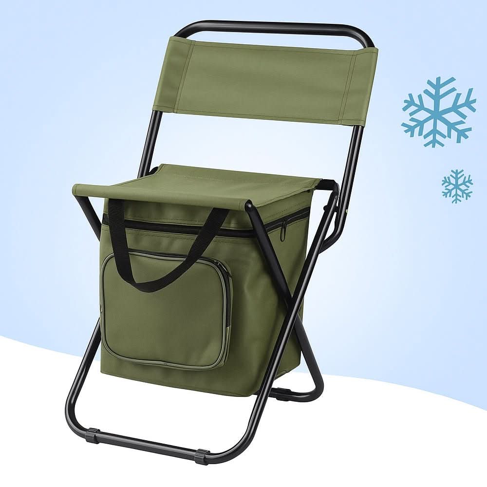 ChillCamp Portable Folding Chair — Backrest and Integrated Cool Bag