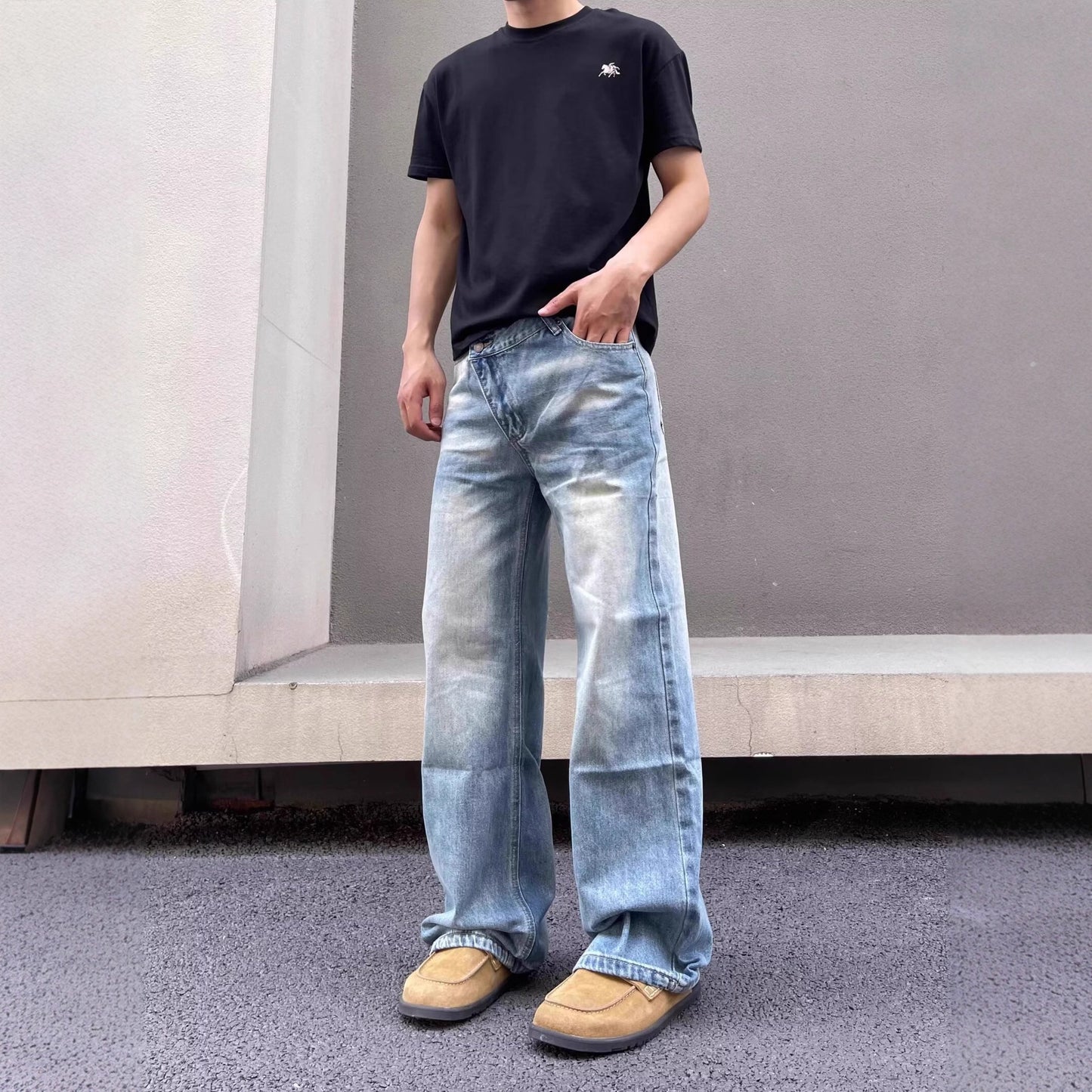 Jean Vintage Délavé – Coupe Moderne