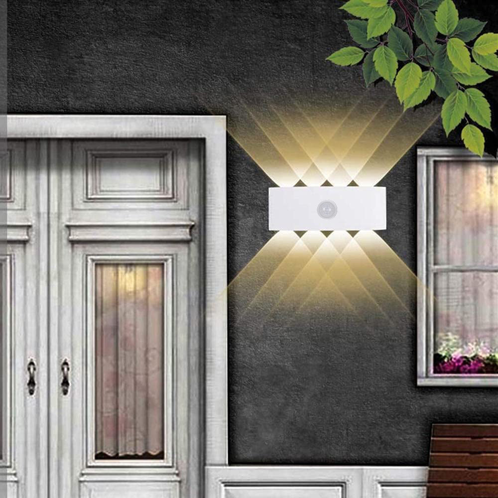 Ray Modern Simple Metal/ Fixtures Up And Down LED Light Wall Lamp, Black/White | ventumra