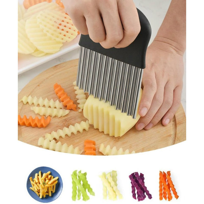 High-Quality Stainless Steel Crinkle Cutter — Rust-Resistant