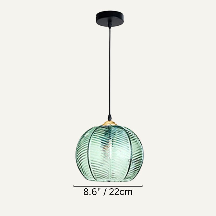 LunaLeaf Frosted Glass Pendant Light With Leaf Pattern