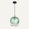 LunaLeaf Frosted Glass Pendant Light With Leaf Pattern